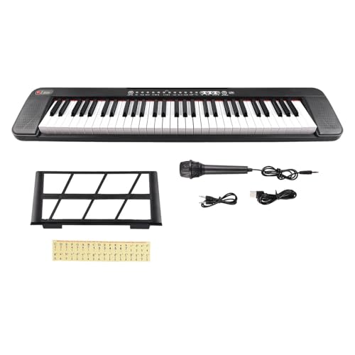 Piano Électronique 61 Touches Clavier Multifonctionnel Piano Numérique Avec Support De Partition Musicale/microphone Pour Débutants(Black) - Les Beatles, Paul McCartney, John Lennon, RIngo Starr, George Harrison Piano Électronique 61 Touches Clavier Multifonctionnel Piano Numérique Avec Support De Partition Musicale/microphone Pour Débutants(Black)