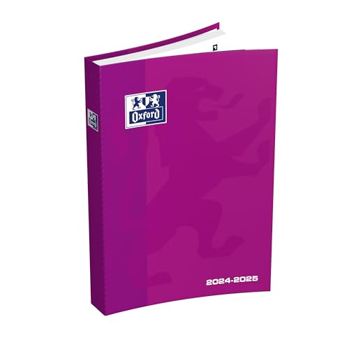 Agenda Scolaire 2024 - 2025 OXFORD School 12x18cm 1 jour par page 352 pages Violine