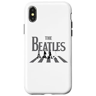 Coque pour iPhone X/XS The Beatles Abbey Road Couverture d’album en niveaux de gris - Les Beatles, Paul McCartney, John Lennon, RIngo Starr, George Harrison
