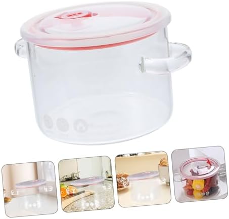Sleek borosilicate glass pot with double handles for efficient cooking