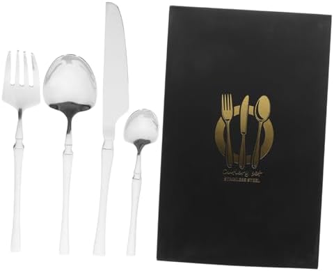 Cabilock Elegant Stainless Steel Dinnerware Set 5-Piece Flatware Heat Resistant