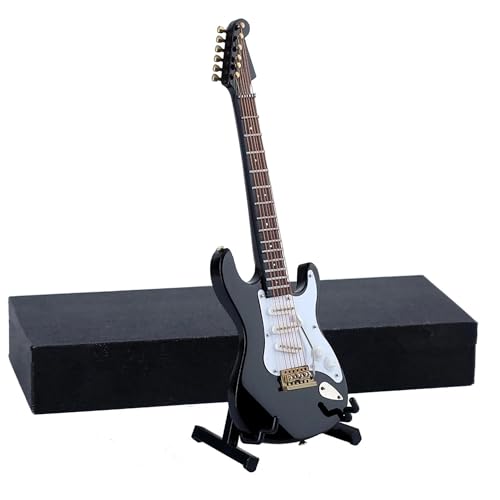 ZALHIN Mini Ornements D’instruments De Musique Guitare Électrique Miniature Mini Modèle D’instrument De Musique avec Support De Boîte Accessoires Ornements Décoratifs(Black,14cm) - Les Beatles, Paul McCartney, John Lennon, RIngo Starr, George Harrison ZALHIN Mini Ornements D'instruments De Musique Guitare Électrique Miniature Mini Modèle D'instrument De Musique avec Support De Boîte Accessoires Ornements Décoratifs(Black,14cm)