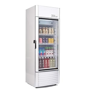   PremiumLevella-PRF65DX-Single-Door-Merchandiser-Refrigerator-Upright-Beverage-Cooler-65-cu-ft-Silver-65-cuft-Single-Swing-Door