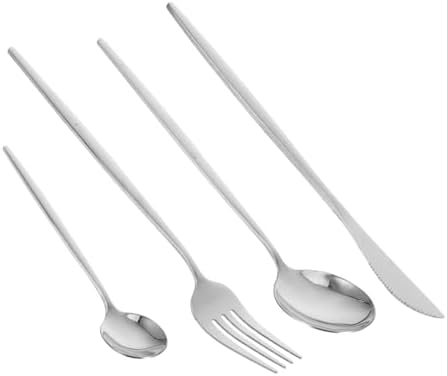 GARVALON Gold Plated Fork Set 5pc Elegant Stainless Steel