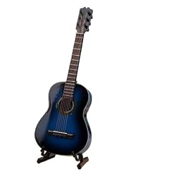 Mini Guitare Classique En Bois Miniature Modèle De Guitare Instrument De Musique Décoration De Guitare Cadeau Décor(Blue) - Les Beatles, Paul McCartney, John Lennon, RIngo Starr, George Harrison