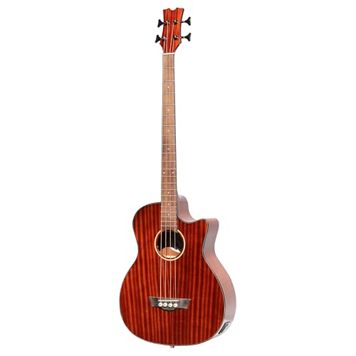 Batking Guitare basse acoustique – 104 cm – Basse électrique et acoustique – 4 cordes – Marron - Les Beatles, Paul McCartney, John Lennon, RIngo Starr, George Harrison Batking Guitare basse acoustique - 104 cm - Basse électrique et acoustique - 4 cordes - Marron