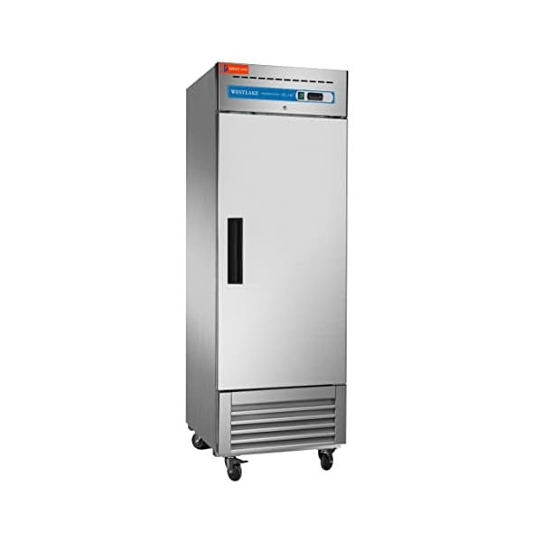   WESTLAKE-27-W-Commercial-Refrigerator-Stainless-Steel-Reach-in-Solid-Single-Door-Upright-Fan-Cooling-23-Cuft-Cooler-for-Restuarant-Bar-Shop-etc