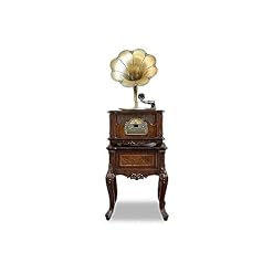 YTGDBDG Tourne-Disque rétro, boîte à Musique Tourne-Disque rétro, Tout-en-Un phonographe Vintage nostalgique Gramophone pour avec Flic - Les Beatles, Paul McCartney, John Lennon, RIngo Starr, George Harrison