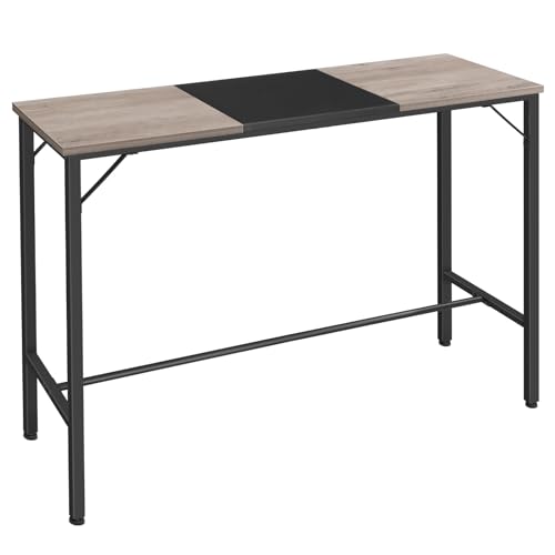 HOOBRO Bar Table 471 Rectangular Pub Table Tall Counter Height Pub Table Long Bar Height Table for Small Space Narrow High Top Table Sturdy and Durable Easy to Assmble Greige BG12BT01