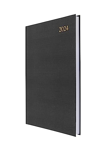 Collins Debden Collins Essential A4 Diary 2024 Daily Planner - 2024 Page A Day Diary Journal & 2024 Planner - Business Office Academic and Personal Use - A4 Size (Black)