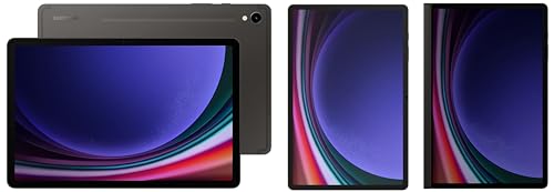 Image of Samsung Galaxy Tab S9+ RAM 12 GB, ROM 256 GB Expandable, S Pen in-Box, Wi-Fi + 5G Tablet, Gray with S9 Plus Screen Protector, Transparent & S9 Plus Privacy Screen, Black