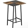 Bar Table Kitchen Dining Table Bar Counter Height Table Pub Table Color Matching Breakfast Table for Dining Room Tavern Coffee Corner Party Rustic Brown and Black BT02BR