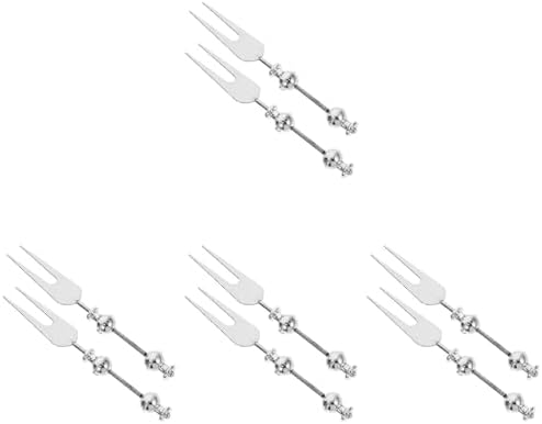 4 Pcs Stainless Steel Fruit Forks PersonalizedsaladFork Reusable Kitchenware
