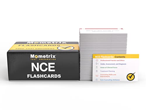 NCE Study Cards: NCE Exam Prep 2024-2025 with Practice Test Questions for the National Counselor Examination [Full Color Cards]
