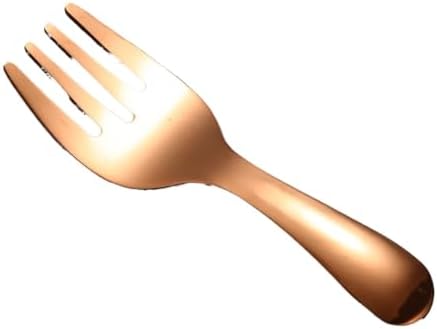 Versatile Silverware Set with Rose Gold Forks for Dessert