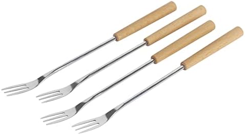 Kuhn Rikon Cheese Fondue Forks Beech Wood Set of 4