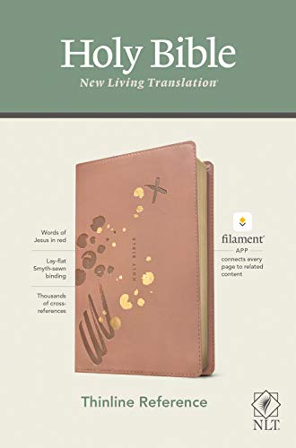 NLT Thinline Reference Bible, Filament Enabled Edition (Red: New Living Translation, Brushed Pink Leatherlike, Filament Enabled ,Thinline Reference