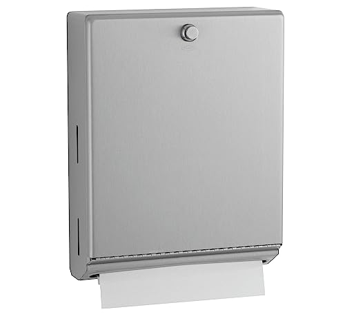 Bobrick 400 C-Fold Towel Dispenser with 1 Gallon Napkin Bin