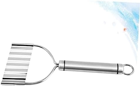 Ergonomic Stainless Steel Potato Slicer - 2 Piece Wave Chopper Carrot Crinkle Cutter