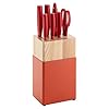 Zwilling now s 8 pc knife block set grenada orange  urban country home decor
