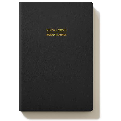 TDOLISSTE - Academic Diary 2024-2025 Week to View, A5 Mid Year Diary, 18 Months Diary for Teacher, Students, Work& Home, Pocket Diary July 2024 - December 2025, Soft Cover (Black)