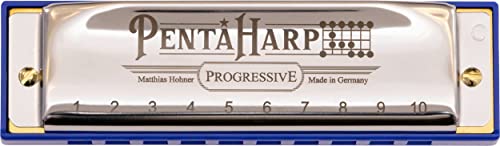 Hohner M21BX-DM Pentaharp Harmonica Clé de ré mineur Acier inoxydable - Les Beatles, Paul McCartney, John Lennon, RIngo Starr, George Harrison Hohner M21BX-DM Pentaharp Harmonica Clé de ré mineur Acier inoxydable