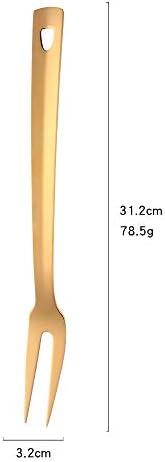 BuyGo Gold Grill Fork - 1228inch Stainless Steel Cooking Fork Heat Resistant