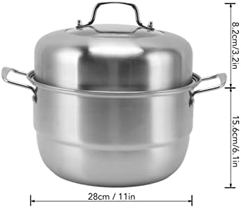 Oreilt Stainless Steel Steamer Pot Perfect for Mixing and Cooking