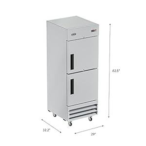   KoolMore-RIR-1D-SSHD-Commercial-Stainless-Steel-Reach-in-Refrigerator-with-Half-Door-Access-for-Restaurant-Cafe-and-Cold-Food-Storage-Large-23-Cu-Ft-Capacity-Heavy-Duty-Kitchen-Use-2-Silver