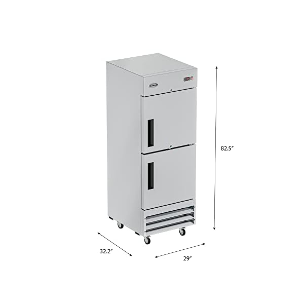   KoolMore-RIR-1D-SSHD-Commercial-Stainless-Steel-Reach-in-Refrigerator-with-Half-Door-Access-for-Restaurant-Cafe-and-Cold-Food-Storage-Large-23-Cu-Ft-Capacity-Heavy-Duty-Kitchen-Use-2-Silver