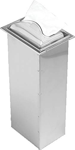 San Jamar H2003 Stainless Steel Faceplate Napkin Dispenser Hidden Counter Space-Saving Durable