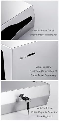 FETGKNBM2Commercial Stainless Steel Paper Towel Dispenser Wall Mount