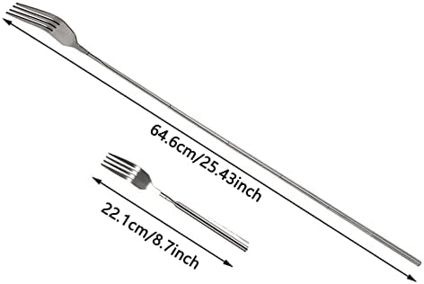 Durable Extendable Steel Dinner Fork Perfect for Cutting Fruits and Desserts