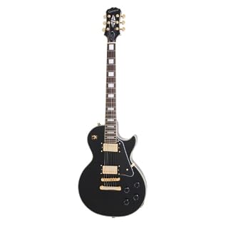 Epiphone Les Paul Custom Pro Guitare électrique Ebony - Les Beatles, Paul McCartney, John Lennon, RIngo Starr, George Harrison