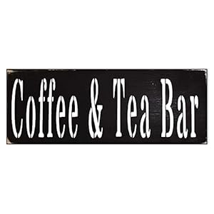   Coffee-Tea-Bar-Sign-Rustic-Coffee-Bar-Country-Farmhouse-Wood-Sign-Coffee-Decorations-for-Kitchen-Coffee-Sign-for-Coffee-Bar-Tea-Sign-Novelty-Wall-Art-Home-Decor-5x16-Inch