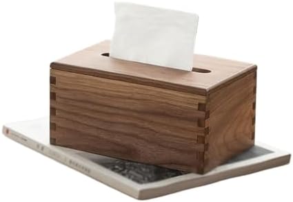 Compact Wooden Tissue Box Space-Saving Removable Holder for Home Away