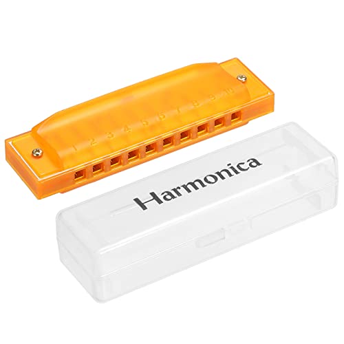 PATIKIL Clairement Coloré Translucent Harmonica 10 Trous Jaune ABS Harpe Bouche avec PVC Boîte pour Éducation Musical Instruments Débutants Adultes Professionnels - Les Beatles, Paul McCartney, John Lennon, RIngo Starr, George Harrison PATIKIL Clairement Coloré Translucent Harmonica 10 Trous Jaune ABS Harpe Bouche avec PVC Boîte pour Éducation Musical Instruments Débutants Adultes Professionnels