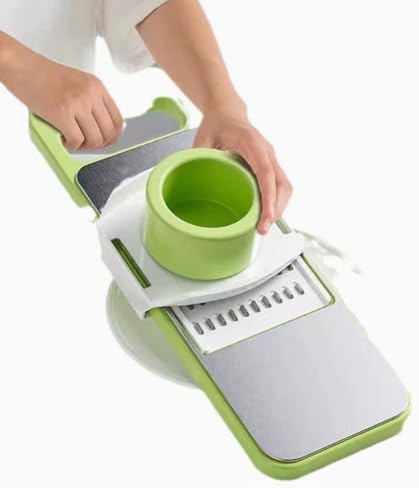 Multi-Function Mandoline Slicer with Protective Hand Guard
