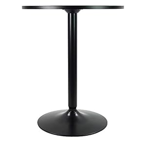 KKTONER Round Bar Table 236 Inch Top for Cocktail Bar Pub Dining Bistro 287H Black