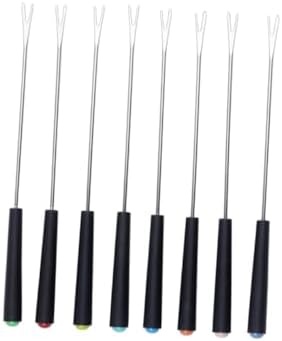 Stainless Steel Cheese Fondue Forks 8pcs - Perfect for Picnics Camping