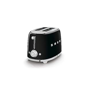 Smeg Tostapane TSF01BLEU Acciaio Inossidabile 2 Scomparti Nero