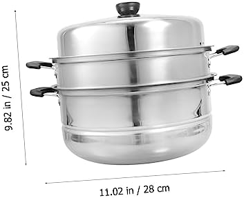 GLEAVI 3-Tier Steaming Pot Set with Basket