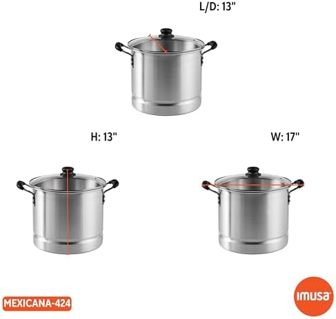 IMUSA Aluminum 24-Quart Steamer
