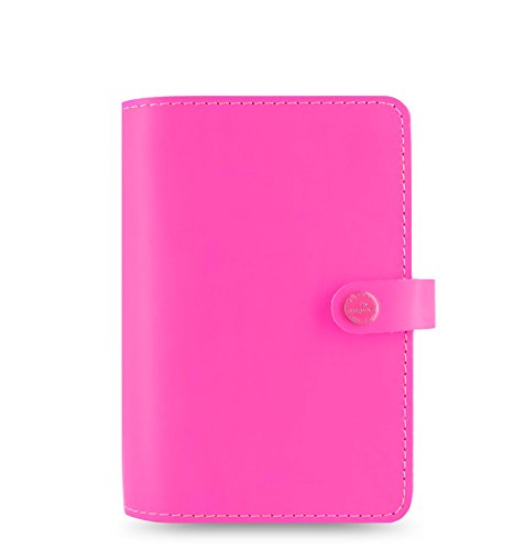 Filofax Personal Original Leather Organiser - Fluoro Pink