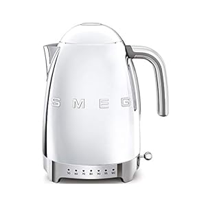 Smeg KLF04SSEU Electric Kettle 17L 2400W Stainless Steel Adjustable Thermostat Water Level Indicator