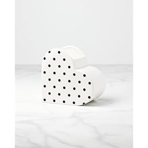 Kate Spade New York Dot Heart Vase, 2.16, White Kate Spade New York Dot Heart Vase 216 White