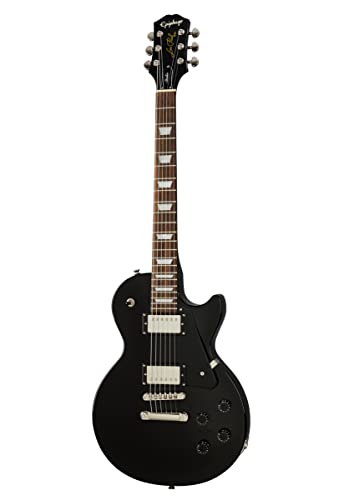 Epiphone Les Paul Studio Ebony – Guitare Électrique à Coupe Simple - Les Beatles, Paul McCartney, John Lennon, RIngo Starr, George Harrison Epiphone Les Paul Studio Ebony - Guitare Électrique à Coupe Simple