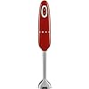 Smeg handheld immersion blender 5 speeds with turbo boost stainless steel blades nonslip ergonomic handle hbf11rdus red  urban country home decor
