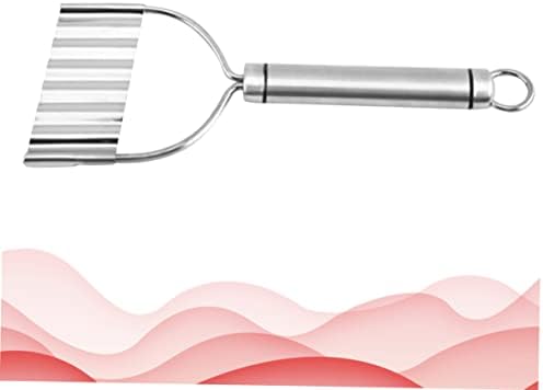 Ergonomic Stainless Steel Potato Slicer - 2 Piece Wave Chopper Carrot Crinkle Cutter