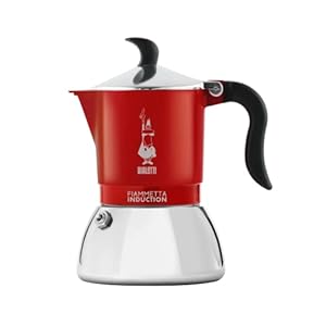   Bialetti-Fiammetta-Moka-Pot--4-Cup-Espresso-Maker--Red-Italian-Stovetop-Coffee-Maker--Compatible-with-Induction-Hobs